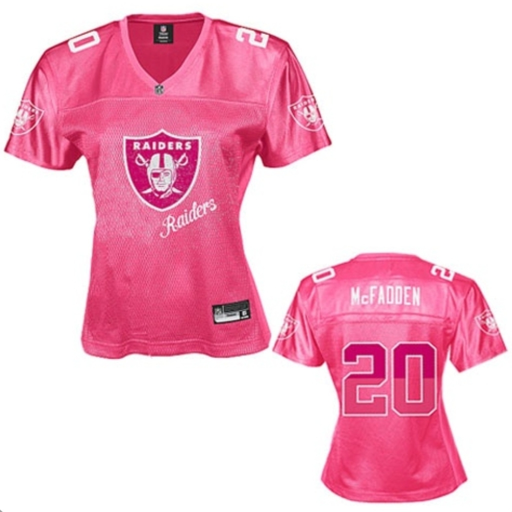 Reebok Raiders 20 Darren McFadden Game Pink 2012 NFL Women's Jersey Size Small